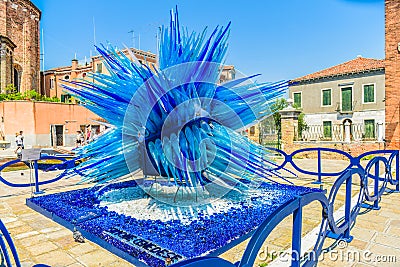 Natale di Luce in una Cometa di Vetro â€“ Murano, Italy Editorial Stock Photo